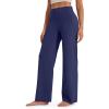 image:imageG4Free BareFeel No Front Seam Straight Leggings for Women High Waisted Wide Leg Yoga Pants 293133Royal Blue