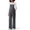 image:imageG4Free Maternity Jumpsuits Adjustable Strap Overalls Pregnancy Wide Leg Rompers with PocketsDark Gray