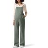 image:imageG4Free Maternity Jumpsuits Adjustable Strap Overalls Pregnancy Wide Leg Rompers with PocketsGray Sage