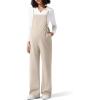 image:imageG4Free Maternity Jumpsuits Adjustable Strap Overalls Pregnancy Wide Leg Rompers with PocketsLight Khaki