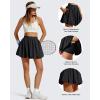 image:imageG4Free Chillwhisp Bubble Tennis Skirts for Women  14 Mini Athletic Ruffled Hem Casual Skorts Inner Shorts with 4 PocketsBlack