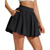 image:imageG4Free Chillwhisp Bubble Tennis Skirts for Women  14 Mini Athletic Ruffled Hem Casual Skorts Inner Shorts with 4 PocketsBlack