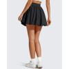 image:imageG4Free Chillwhisp Bubble Tennis Skirts for Women  14 Mini Athletic Ruffled Hem Casual Skorts Inner Shorts with 4 PocketsBlack