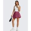 image:imageG4Free Chillwhisp Bubble Tennis Skirts for Women  14 Mini Athletic Ruffled Hem Casual Skorts Inner Shorts with 4 PocketsDark Burgundy