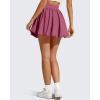 image:imageG4Free Chillwhisp Bubble Tennis Skirts for Women  14 Mini Athletic Ruffled Hem Casual Skorts Inner Shorts with 4 PocketsDark Burgundy