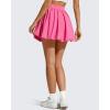 image:imageG4Free Chillwhisp Bubble Tennis Skirts for Women  14 Mini Athletic Ruffled Hem Casual Skorts Inner Shorts with 4 PocketsRose Pink