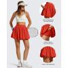image:imageG4Free Chillwhisp Bubble Tennis Skirts for Women  14 Mini Athletic Ruffled Hem Casual Skorts Inner Shorts with 4 PocketsRust Orange