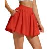 image:imageG4Free Chillwhisp Bubble Tennis Skirts for Women  14 Mini Athletic Ruffled Hem Casual Skorts Inner Shorts with 4 PocketsRust Orange