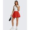 image:imageG4Free Chillwhisp Bubble Tennis Skirts for Women  14 Mini Athletic Ruffled Hem Casual Skorts Inner Shorts with 4 PocketsRust Orange