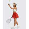image:imageG4Free Chillwhisp Bubble Tennis Skirts for Women  14 Mini Athletic Ruffled Hem Casual Skorts Inner Shorts with 4 PocketsRust Orange