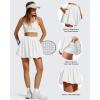 image:imageG4Free Chillwhisp Bubble Tennis Skirts for Women  14 Mini Athletic Ruffled Hem Casual Skorts Inner Shorts with 4 PocketsWhite