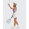 image:imageG4Free Chillwhisp Bubble Tennis Skirts for Women  14 Mini Athletic Ruffled Hem Casual Skorts Inner Shorts with 4 PocketsWhite