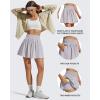 image:imageG4Free Chillwhisp High Waisted Tennis Skirts for Women  15 Flowy Golf Skort Athletic Inner Shorts with 4 PocketsChime Gray