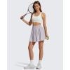 image:imageG4Free Chillwhisp High Waisted Tennis Skirts for Women  15 Flowy Golf Skort Athletic Inner Shorts with 4 PocketsChime Gray