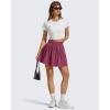 image:imageG4Free Chillwhisp High Waisted Tennis Skirts for Women  15 Flowy Golf Skort Athletic Inner Shorts with 4 PocketsDark Burgundy