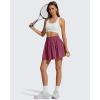 image:imageG4Free Chillwhisp High Waisted Tennis Skirts for Women  15 Flowy Golf Skort Athletic Inner Shorts with 4 PocketsDark Burgundy