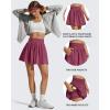 image:imageG4Free Chillwhisp High Waisted Tennis Skirts for Women  15 Flowy Golf Skort Athletic Inner Shorts with 4 PocketsDark Burgundy