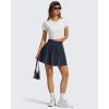 image:imageG4Free Chillwhisp High Waisted Tennis Skirts for Women  15 Flowy Golf Skort Athletic Inner Shorts with 4 PocketsDark Navy