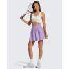 image:imageG4Free Chillwhisp High Waisted Tennis Skirts for Women  15 Flowy Golf Skort Athletic Inner Shorts with 4 PocketsLight Purple