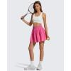 image:imageG4Free Chillwhisp High Waisted Tennis Skirts for Women  15 Flowy Golf Skort Athletic Inner Shorts with 4 PocketsRose Pink