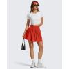 image:imageG4Free Chillwhisp High Waisted Tennis Skirts for Women  15 Flowy Golf Skort Athletic Inner Shorts with 4 PocketsRust Orange