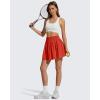 image:imageG4Free Chillwhisp High Waisted Tennis Skirts for Women  15 Flowy Golf Skort Athletic Inner Shorts with 4 PocketsRust Orange