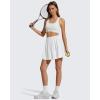image:imageG4Free Chillwhisp High Waisted Tennis Skirts for Women  15 Flowy Golf Skort Athletic Inner Shorts with 4 PocketsWhite