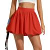 image:imageG4Free Chillwhisp Bubble Tennis Skirts for Women  14 Mini Athletic Ruffled Hem Casual Skorts Inner Shorts with 4 PocketsRust Orange