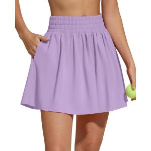 image:imageG4Free Chillwhisp High Waisted Tennis Skirts for Women  15 Flowy Golf Skort Athletic Inner Shorts with 4 PocketsLight Purple