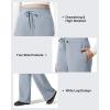image:imageG4Free Flurrylux Womens Fleece Lined Wide Leg Sweatpants Drawstring Cotton Warm Lounge PantsCool Gray
