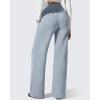 image:imageG4Free Flurrylux Womens Fleece Lined Wide Leg Sweatpants Drawstring Cotton Warm Lounge PantsCool Gray