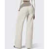 image:imageG4Free Flurrylux Womens Fleece Lined Wide Leg Sweatpants Drawstring Cotton Warm Lounge PantsDusty Taupe