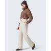 image:imageG4Free Flurrylux Womens Fleece Lined Wide Leg Sweatpants Drawstring Cotton Warm Lounge PantsDusty Taupe