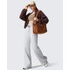image:imageG4Free Flurrylux Womens Fleece Lined Wide Leg Sweatpants Drawstring Cotton Warm Lounge PantsLight Heather