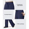 image:imageG4Free Flurrylux Womens Fleece Lined Wide Leg Sweatpants Drawstring Cotton Warm Lounge PantsRoyal Blue
