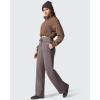 image:imageG4Free Flurrylux Womens Fleece Lined Wide Leg Sweatpants Drawstring Cotton Warm Lounge PantsTapue