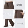 image:imageG4Free Flurrylux Womens Fleece Lined Wide Leg Sweatpants Drawstring Cotton Warm Lounge PantsTerracotta Brown