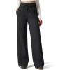 image:imageG4Free Flurrylux Womens Fleece Lined Wide Leg Sweatpants Drawstring Cotton Warm Lounge PantsBlack
