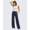 image:imageG4Free BareFeel High Stretch Wide Leg Pants for Women Soft Comfy Casual Yoga Pants with Pockets PetiteRegularTallDark Navy