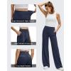 image:imageG4Free BareFeel High Stretch Wide Leg Pants for Women Soft Comfy Casual Yoga Pants with Pockets PetiteRegularTallDark Navy
