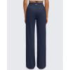image:imageG4Free BareFeel High Stretch Wide Leg Pants for Women Soft Comfy Casual Yoga Pants with Pockets PetiteRegularTallDark Navy