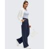 image:imageG4Free BareFeel High Stretch Wide Leg Pants for Women Soft Comfy Casual Yoga Pants with Pockets PetiteRegularTallDark Navy