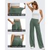 image:imageG4Free BareFeel High Stretch Wide Leg Pants for Women Soft Comfy Casual Yoga Pants with Pockets PetiteRegularTallGray Sage