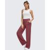 image:imageG4Free BareFeel High Stretch Wide Leg Pants for Women Soft Comfy Casual Yoga Pants with Pockets PetiteRegularTallWine