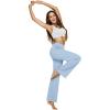 image:imageG4Free EverGoing Yoga Pants Women Wide Leg Pants with Pockets High Waist Stretch Dress Casual Sweatpants PetiteRegularTallBaby Blue
