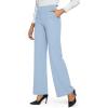 image:imageG4Free EverGoing Yoga Pants Women Wide Leg Pants with Pockets High Waist Stretch Dress Casual Sweatpants PetiteRegularTallBaby Blue