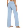 image:imageG4Free EverGoing Yoga Pants Women Wide Leg Pants with Pockets High Waist Stretch Dress Casual Sweatpants PetiteRegularTallBaby Blue