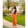 image:imageG4Free EverGoing Yoga Pants Women Wide Leg Pants with Pockets High Waist Stretch Dress Casual Sweatpants PetiteRegularTallBrown Sugar