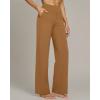 image:imageG4Free EverGoing Yoga Pants Women Wide Leg Pants with Pockets High Waist Stretch Dress Casual Sweatpants PetiteRegularTallCoca Mocha