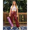 image:imageG4Free EverGoing Yoga Pants Women Wide Leg Pants with Pockets High Waist Stretch Dress Casual Sweatpants PetiteRegularTallDark Burgundy